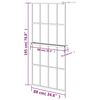 vidaXL Walk-in Shower Wall with Shelf Black 90x195 cm ESG Glass&Aluminium