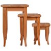 vidaXL Nesting Side Tables 3 pcs Solid Wood Mahogany