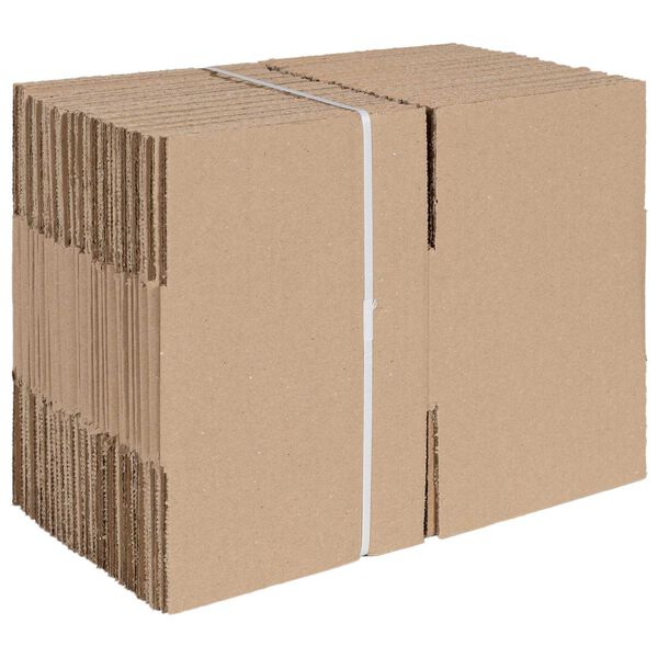 vidaXL Folding Box 50 pcs Natural 15 x 15 x 8 cm Cardboard