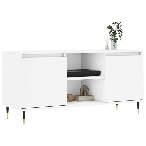 vidaXL TV Cabinet White 104x35x50 cm Engineered Wood