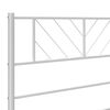 vidaXL Metal Bed Frame without Mattress with Headboard White 80x200cm