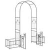 vidaXL Garden Arch with Lock Black 203 x 50 x 218 cm