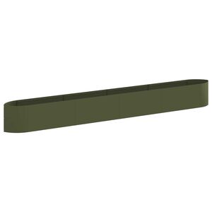 vidaXL Raised Garden Bed Olive Green 380 x 40x 40 cm Steel