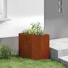 vidaXL Corner Planter Rusty 45 x 45 x 50 cm Weathering steel