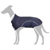 vidaXL Dog Raincoat with Reflective Strips Polyester Navy Blue L