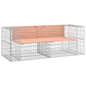 vidaXL Garden Bench Gabion Design 184x71x65,5 cm Solid Wood Douglas