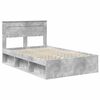 vidaXL Bed Frame Concerte Grey 135 x 190 cm Solid Pine Wood