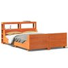 vidaXL Bed Frame without Mattress Wax Brown 135x190 cm Double Solid Wood Pine