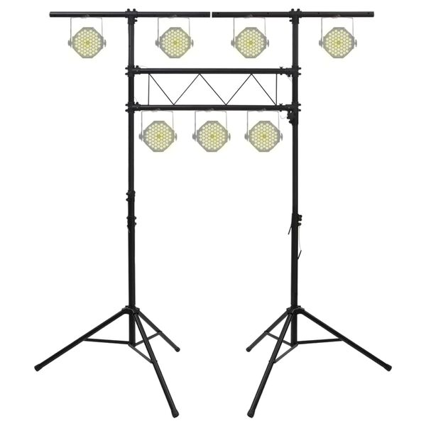 vidaXL Light Stand Black 238x115x(180-300) cm Steel