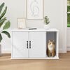 vidaXL Cat House White 85 x 55 x 50 cm Engineered Wood