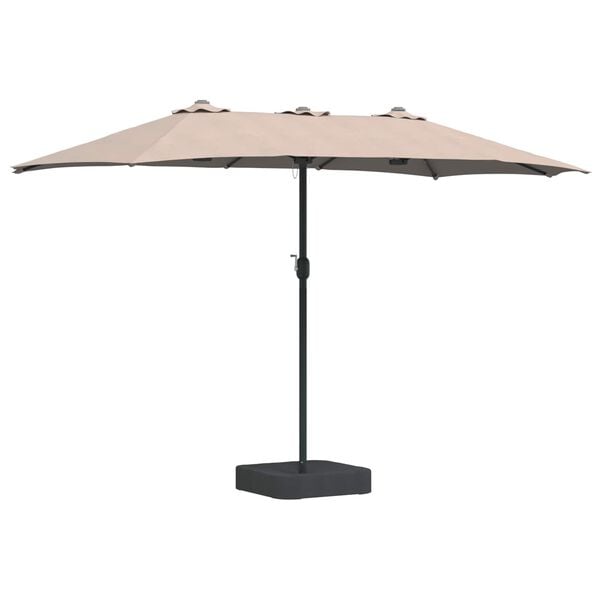 vidaXL Garden Parasol Taupe 385 x 209 x 244 cm Polyester