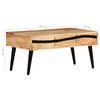 vidaXL Coffee Table 88x50x42 cm Solid Acacia Wood