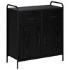 vidaXL Sideboard Black Oak 73 x 33 x 81 cm Engineered Wood