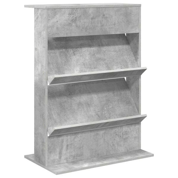 vidaXL Magazine Rack Concrete Grey 70 x 41 x 96 cm Engineered Wood