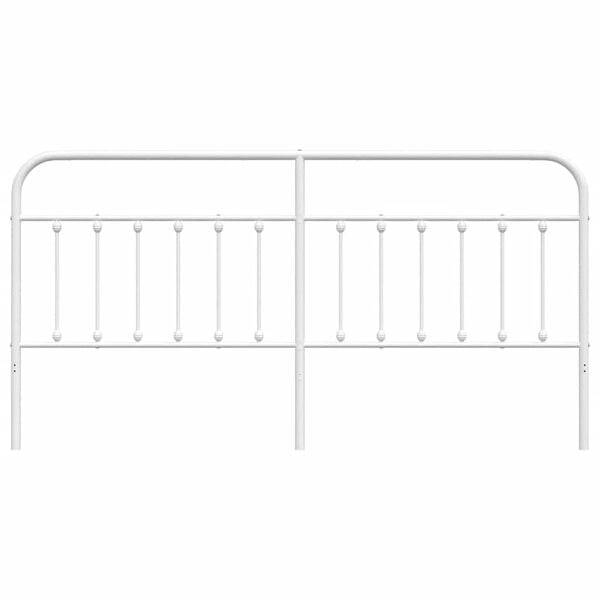 vidaXL Metal Headboard White 193 cm