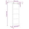 vidaXL Sliding Door White 83 x 232 cm Solid Pine Wood