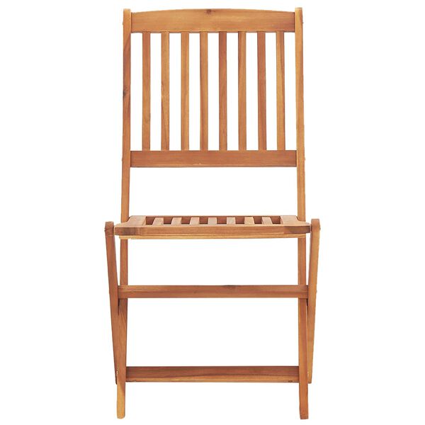 vidaXL Chair Folding Brown Acacia Wood