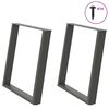 vidaXL Dining Table Legs U-Shaped 2 pcs Anthracite 80x(72-73) cm Steel