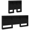 vidaXL Storage Headboard with Shelf Black Oak 100 cm Engineered Wood