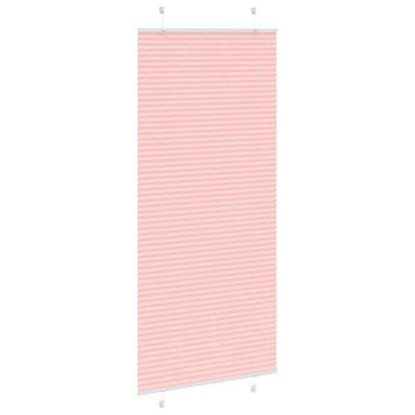 vidaXL Pleated Blind Pink 95x200 cm Fabric Width 94.4 cm Polyester