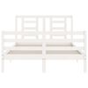 vidaXL Bed Frame without Mattress White 120x200 cm Solid Wood