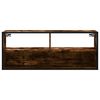 vidaXL TV Cabinet Smoked Oak 100x31x39.5 cm Engineered Wood and Metal