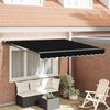 vidaXL Retractable Awning Black 300 x 250 cm Aluminium and Fabric