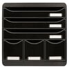 Exacompta Store-Box Desktop Drawer Set Maxi with 6 Drawers Glossy Black