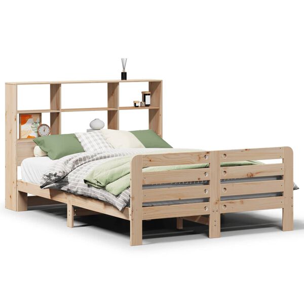 vidaXL Bed Frame without Mattress 150x200 cm King Size Solid Wood Pine