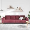 vidaXL Living Room Couch Wine Red 250 x 77 x 76 cm Polyester