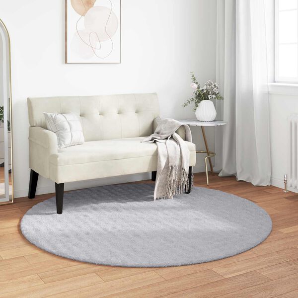 vidaXL Area Rugs Round Grey &Oslash; 160 CM