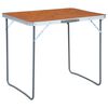 vidaXL Foldable Camping Table with Metal Frame 80x60 cm