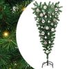 vidaXL Upside-down Artificial Pre-lit Christmas Tree with Ball Set PVC