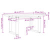 vidaXL Coffee Table O-Frame 80x50x40.5 cm Solid Wood Pine and Steel