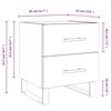vidaXL Bedside Cabinets 2 pcs White 40x35x47.5 cm Engineered Wood