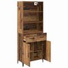 vidaXL Highboard Old Wood 69.5 x 34 x 180 cm Engineered Wood