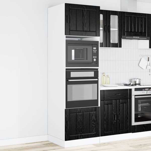 vidaXL Kitchen Cabinet Black Oak 60 x 57 x 207 cm Engineered Wood