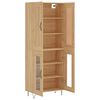 vidaXL Highboard Sonoma Oak 69.5x34x180 cm Engineered Wood