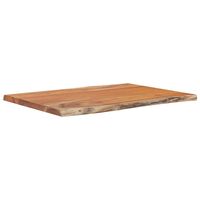 vidaXL Table Top 80x60x2.5 cm Rectangular Solid Wood Acacia Live Edge