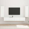 vidaXL TV Wall Cabinet Set Wall-mounted 4 pcs White Engineered Wood