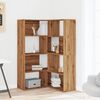 vidaXL Corner Bookcase 4-Tier Artisian Oak 85x85x140 cm Engineered Wood