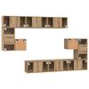 vidaXL TV Cabinet Set Wall-mounted 10 pcs Artisan Oak Engineered Wood