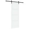 vidaXL Sliding Door 83 x 232 cm Solid Pine Wood White and Black