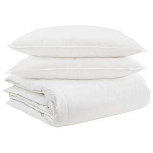 vidaXL Duvet Set with Pillow 3 pcs White Down Feather