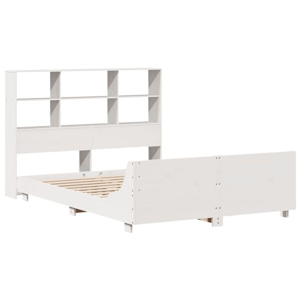 vidaXL Bed Frame without Mattress White 120x190 cm Small Double Solid Wood Pine