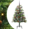 vidaXL Artificial Christmas Tree 150 LEDs Warm White PVC and Metal