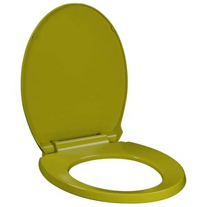 vidaXL Soft-Close Toilet Seat Green Oval