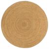 vidaXL Braided Rug Reversible Anthracite and Natural 90 cm Jute Round