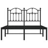vidaXL Metal Bed Frame without Mattress with Headboard Black 120x190cm
