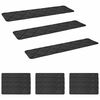 vidaXL Stair Mats 15 pcs 76 x 20 cm Dark Grey Polyester Rectangular